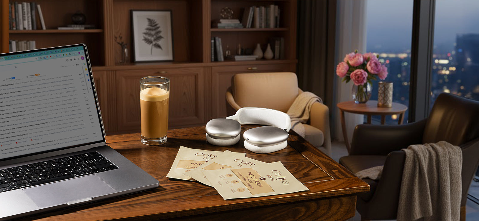 Patchs cou Cohya sur bureau